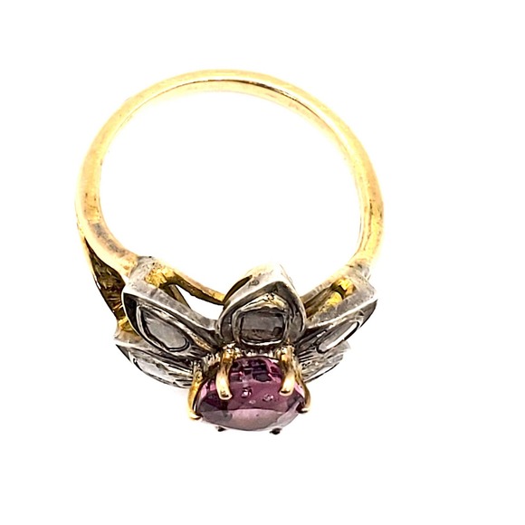 14kt Yellow Gold and Uncut Diamond Ring - Picture 4 of 6